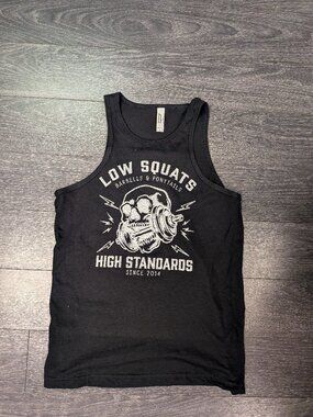 Barbells And Ponytails "Heavy Metal" Racerback Tank top SZ M NEW